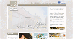 Desktop Screenshot of beverley-hotel.com